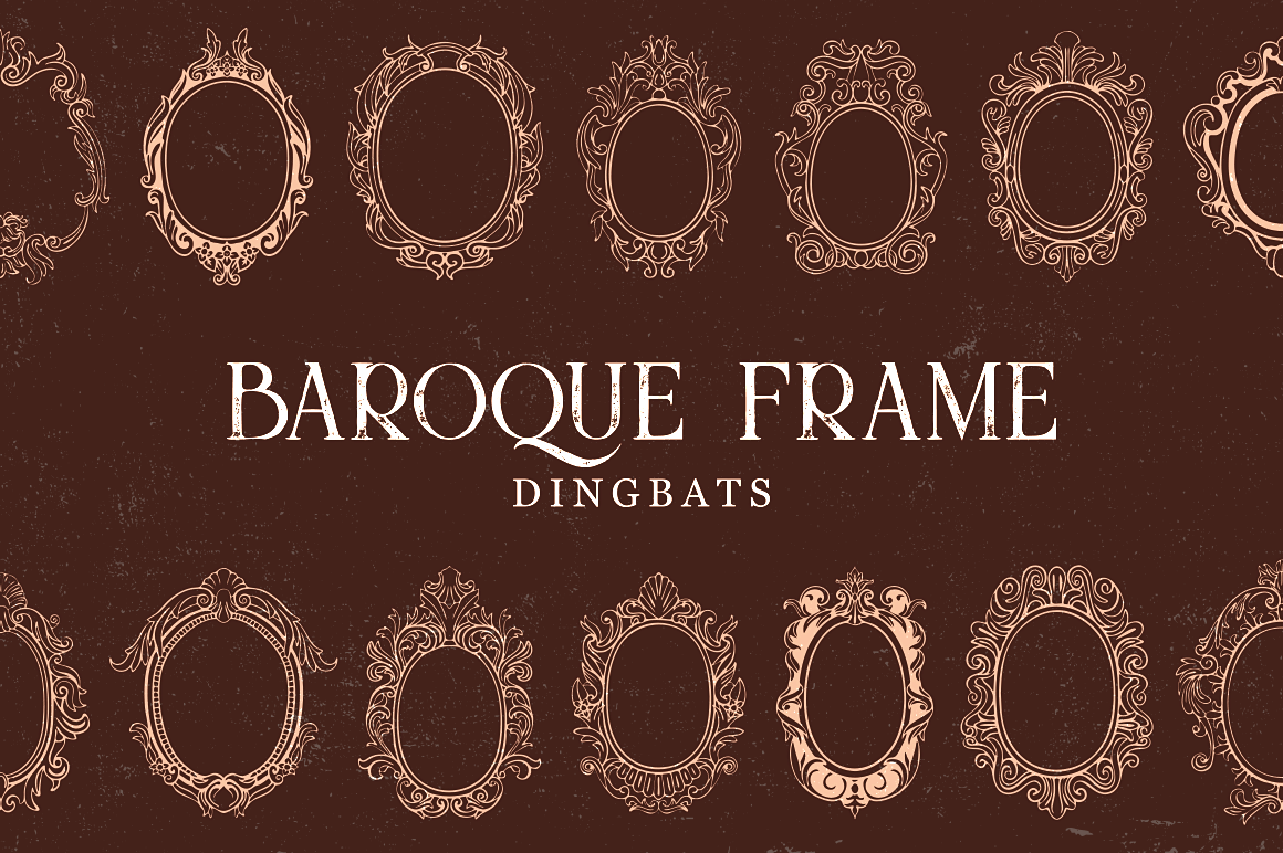 Baroque Frame Dingbat: Elevating Campaign Visuals with Ornate Typography