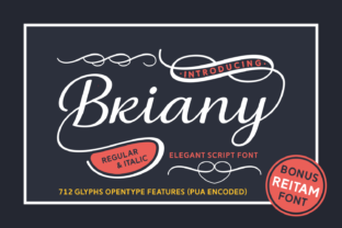 Briany: The Swashy Script Font for Vintage Branding