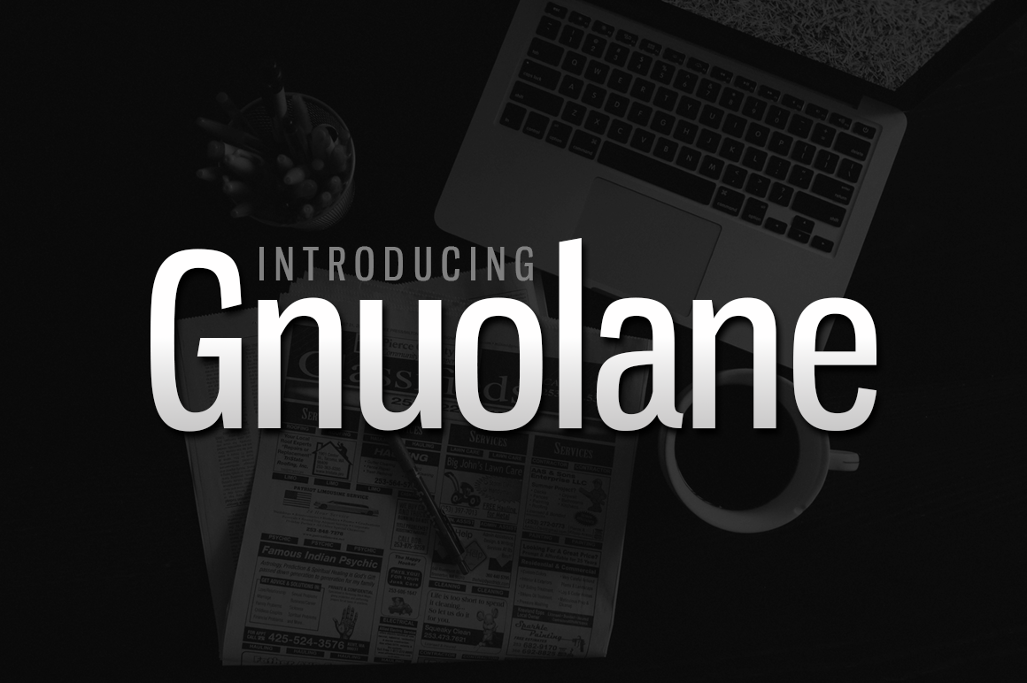 Gnuolane: A Serious Headline Typeface for Editorial Design