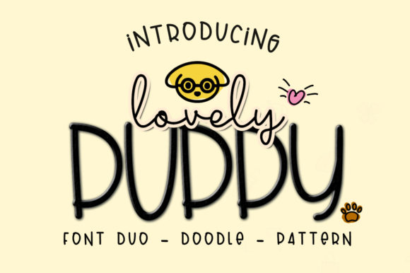 Lovely Puppy Duo: A Playful Handwritten Font for Editorial Design