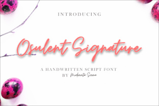 Osulent: A Modern Signature Script for Editorial Design
