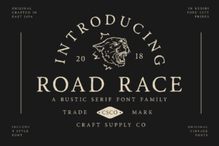 Road Race Family: A Rustic Serif for Editorial Design