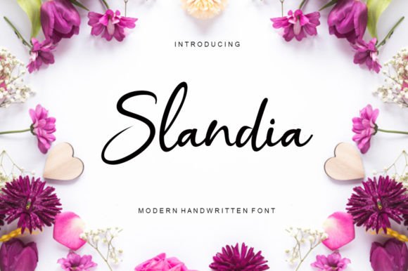 Slandia: Modern Handwritten Script Font for Engaging Brand Visuals