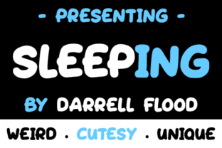 Sleeping Font for Whimsical Crafts and Handmade Branding