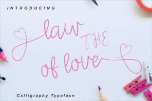 The Law of Love: A Modern Script Font for Elegant Craft Projects