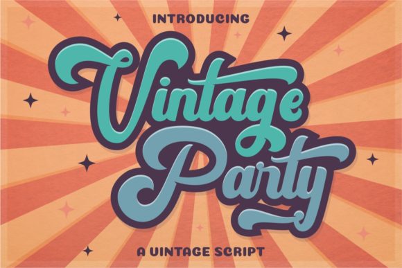Vintage Party Typeface for Bold Brand Identity Projects