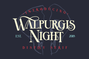 Walpurgis Night Typeface: Vintage Serif for Elegant Craft Designs