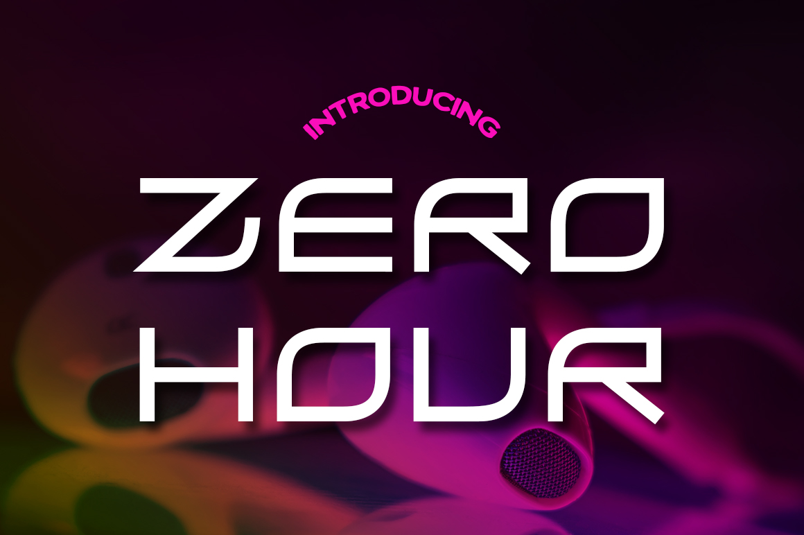 Zero Hour Typeface for Bold Brand Identity